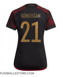 Günstige Deutschland Ilkay Gundogan #21 Auswärtstrikot Damen WM 2022 Kurzarm